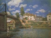 Alfred Sisley The Bridge at Villeneuve-la-Garene Spain oil painting artist